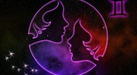 Ilustración de Venus sobre el cielo de verano con signos zodiacales brillando